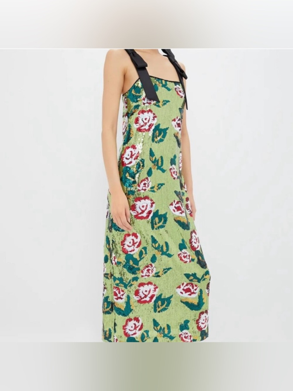 Tuckernuck Wedding Guest Dress Radiant Floral Sequin Roxy NWT Size Large - Picture 2 of 11